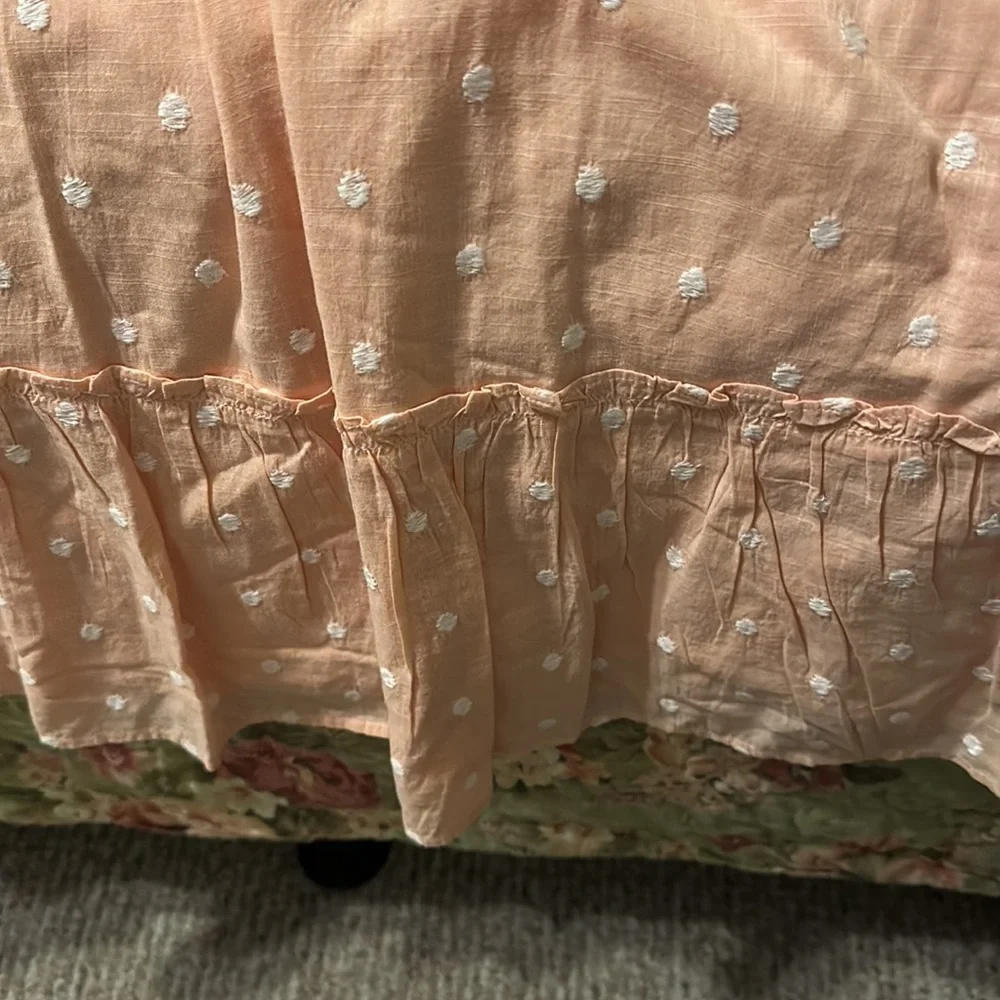 💖Loft peach sleeveless summer dress with bow in the back - Picture 4 of 6